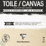 Roll of Canvas- CLEAR PRIMED - Clairefontaine - T.Sable Natural Colour Canvas - 210gsm Width: 150cm x 5 metre roll