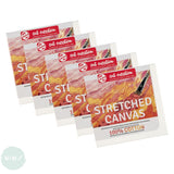 Artists Stretched Canvas - STANDARD Depth - WHITE PRIMED Cotton - SINGLE  - 260 gsm - Royal Talens ART CREATION -  20 x 20 cm - FIVE PACK