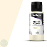 FABRIC PAINT - Vallejo - TEXTILE COLOR - 60ML - Cream