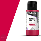 FABRIC PAINT - Vallejo - TEXTILE COLOR - 60ML - Cherry Red