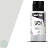 FABRIC PAINT - Vallejo - TEXTILE COLOR - 60ML - Silver
