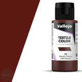 FABRIC PAINT - Vallejo - TEXTILE COLOR - 60ML - Dark Brown