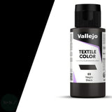 FABRIC PAINT - Vallejo - TEXTILE COLOR - 60ML - Black