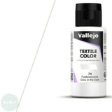 FABRIC PAINT - Vallejo - TEXTILE COLOR - 60ML - Glow in the Dark