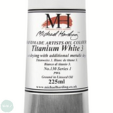 ARTISTS OIL PAINT - 225ml TUBE - Michael Harding - Titanium White No.3 (Linseed Oil) -FASTER DRYING