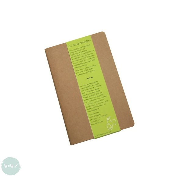 Softback Sketchbook - Hahnemuhle PACK OF 2 - Travel Booklets pads, 140 g/m² - 13 x 21 cm - Kraft Cover portrait