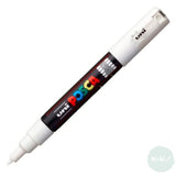 PAINT MARKER - POSCA -  PC- 1M SINGLE-  Extra Fine Bullet Tip -	White (01)