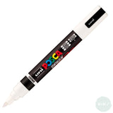 PAINT MARKER - POSCA - Brush Tip - PC-5BR - 1 -4 mm FLEXIBLE TIP - Standard Colours - SINGLE - White