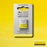 ARTISTS WATERCOLOUR PAINT - Winsor & Newton - PROFESSIONAL - HALF PAN - CADMIUM LEMON