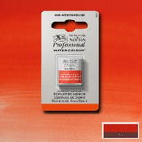 ARTISTS WATERCOLOUR PAINT - Winsor & Newton - PROFESSIONAL - HALF PAN - CADMIUM SCARLET