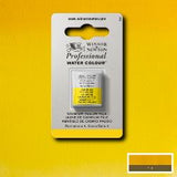 ARTISTS WATERCOLOUR PAINT - Winsor & Newton - PROFESSIONAL - HALF PAN - CADMIUM YELLOW PALE