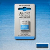 ARTISTS WATERCOLOUR PAINT - Winsor & Newton - PROFESSIONAL - HALF PAN - CERULEAN BLUE