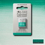 ARTISTS WATERCOLOUR PAINT - Winsor & Newton - PROFESSIONAL - HALF PAN - COBALT GREEN