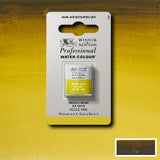ARTISTS WATERCOLOUR PAINT - Winsor & Newton - PROFESSIONAL - HALF PAN - GREEN GOLD