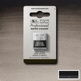 ARTISTS WATERCOLOUR PAINT - Winsor & Newton - PROFESSIONAL - HALF PAN - IVORY BLACK