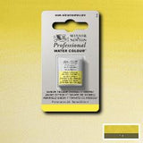 ARTISTS WATERCOLOUR PAINT - Winsor & Newton - PROFESSIONAL - HALF PAN - LEMON YELLOW (NICKEL TITANATE)