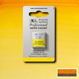 ARTISTS WATERCOLOUR PAINT - Winsor & Newton - PROFESSIONAL - HALF PAN - NEW GAMBOGE