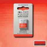 ARTISTS WATERCOLOUR PAINT - Winsor & Newton - PROFESSIONAL - HALF PAN - SCARLET LAKE