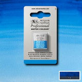 ARTISTS WATERCOLOUR PAINT - Winsor & Newton - PROFESSIONAL - HALF PAN - WINSOR BLUE (GREEN SH)