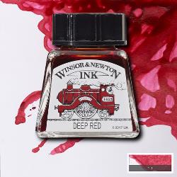 INK - Winsor & Newton DRAWING INK 14ml -	Deep Red