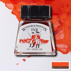 INK - Winsor & Newton DRAWING INK 14ml -	Vermilion