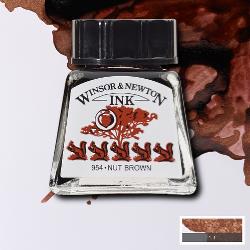 INK - Winsor & Newton DRAWING INK 14ml -	Nut Brown