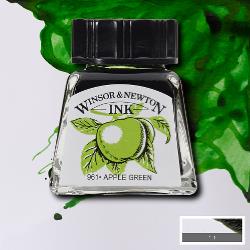 INK - Winsor & Newton DRAWING INK 14ml -	Apple Green