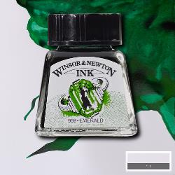 INK - Winsor & Newton DRAWING INK 14ml -	Emerald