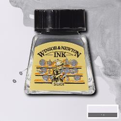 INK - Winsor & Newton DRAWING INK 14ml -	Silver