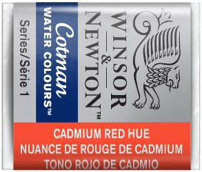 WATERCOLOUR PAINT – Winsor & Newton COTMAN – Half Pan - 	Cadmium Red Hue