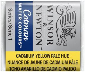 WATERCOLOUR PAINT – Winsor & Newton COTMAN – Half Pan - 	Cadmium Yellow Pale