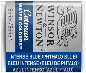 WATERCOLOUR PAINT – Winsor & Newton COTMAN – Half Pan - 	Intense (Phthalo) Blue