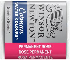 WATERCOLOUR PAINT – Winsor & Newton COTMAN – Half Pan - 	Permanent Rose