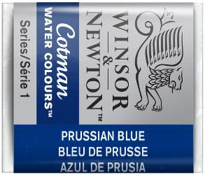 WATERCOLOUR PAINT – Winsor & Newton COTMAN – Half Pan - 	Prussian Blue