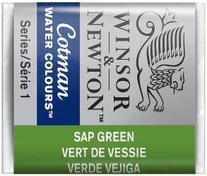 WATERCOLOUR PAINT – Winsor & Newton COTMAN – Half Pan - 	Sap Green
