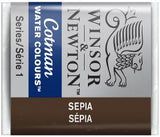 WATERCOLOUR PAINT – Winsor & Newton COTMAN – Half Pan - 	Sepia