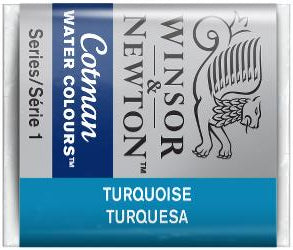 WATERCOLOUR PAINT – Winsor & Newton COTMAN – Half Pan - 	Turquoise