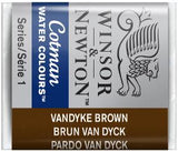 WATERCOLOUR PAINT – Winsor & Newton COTMAN – Half Pan - 	Vandyke Brown