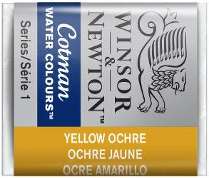WATERCOLOUR PAINT – Winsor & Newton COTMAN – Half Pan - 	Yellow Ochre