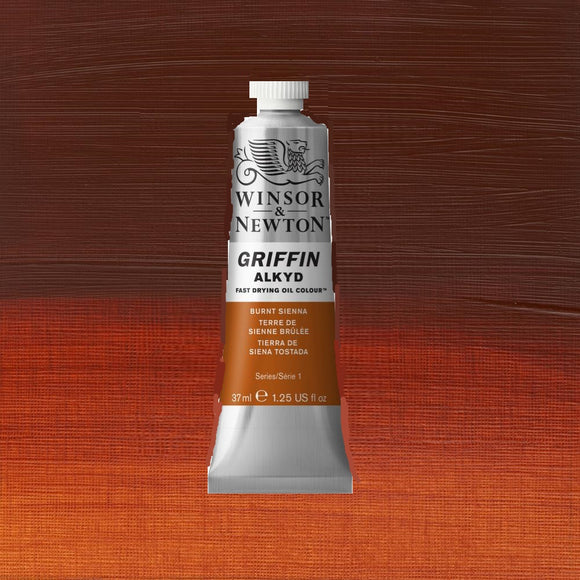 OIL PAINT - Fast Drying - Winsor & Newton GRIFFIN Alkyd -  37ml tube-	Burnt Sienna