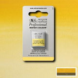 ARTISTS WATERCOLOUR PAINT - Winsor & Newton - PROFESSIONAL - HALF PAN - TURNER YELLOW
