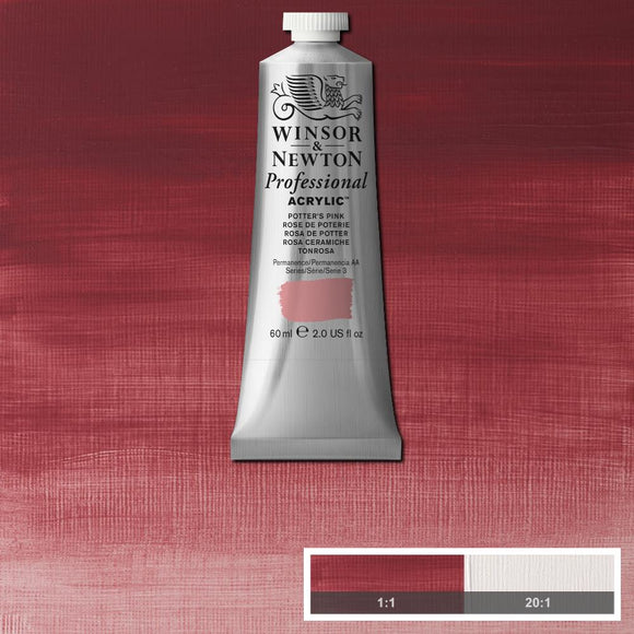 ACRYLIC PAINT -  Winsor & Newton PROFESSIONAL - 60 ml tube - Potters Pink
