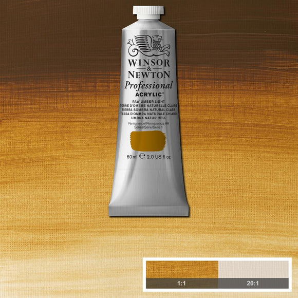 ACRYLIC PAINT -  Winsor & Newton PROFESSIONAL - 60 ml tube - Raw Umber Light