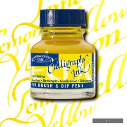 INK - Winsor & Newton - CALLIGRAPHY -  30ml Bottle -  LEMON YELLOW