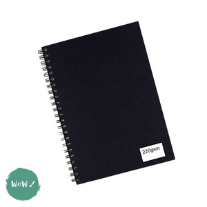 Hardback sketchbook - Spiral bound- Heavyweight 220gsm white cartridge, 30 sheets- A3 Portrait