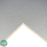 Mountboard - DALER ROWNEY Cream Core A1 – SINGLE SHEET -	METALLIC SILVER