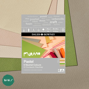 Pastel Paper Pads- Daler Rowney -  MURANO -  Pastel & Art paper- 12 x 9"- Neutral Colours