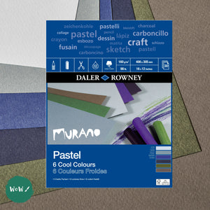 Pastel Paper Pads- Daler Rowney -  MURANO -  Pastel & Art paper- 16 x 12" - Cool Colours