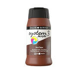 ACRYLIC PAINT - Daler Rowney - SYSTEM 3 -  500ml pot -	Burnt Sienna