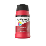 ACRYLIC PAINT - Daler Rowney - SYSTEM 3 -  500ml pot -	Cadmium Red (Hue)